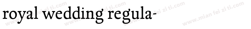 royal wedding regula字体转换